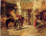 Arab or Arabic people and life. Orientalism oil paintings  438